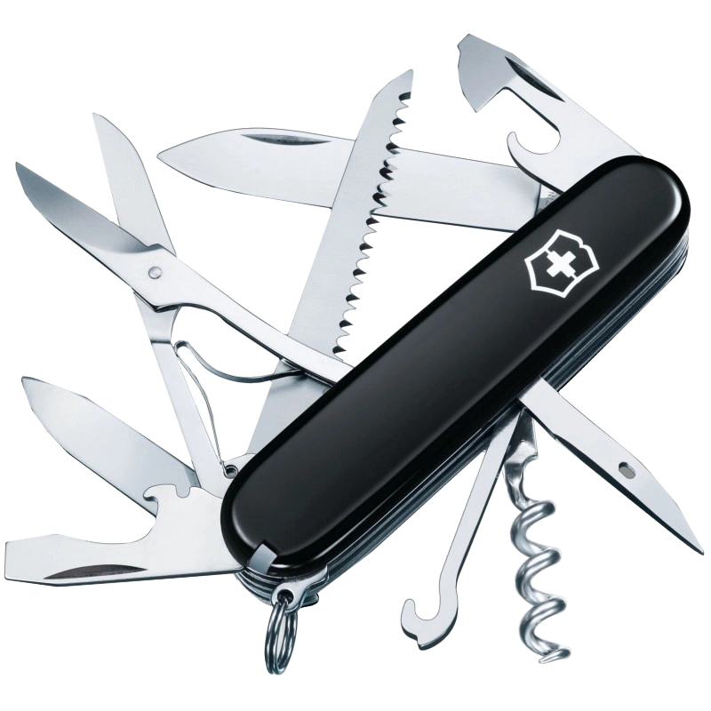 Ніж чорний Victorinox Swiss Army Huntsman 1.3713.3