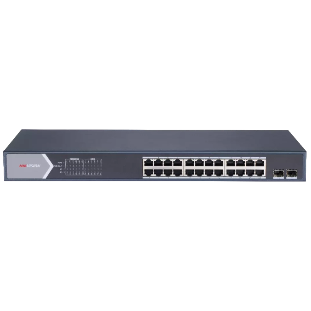 Комутатор 24 порти керований Hikvision DS-3E1526P-SI PoE