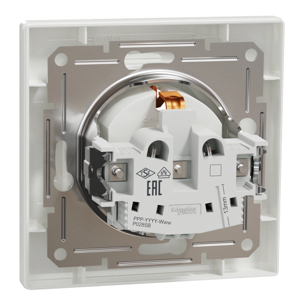 Розетка одинарна із заземленням Schneider Electric ASFORA EPH2900121