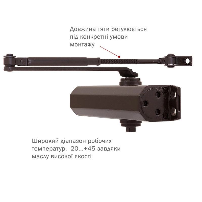 Дотягувач RYOBI D-1554 DARK BRONZE STD_ARM EN_2/3/4 до_80кг 1100мм