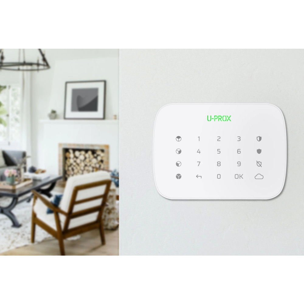 Бездротова сенсорна клавіатура для чотирьох груп U-Prox Keypad G4 White