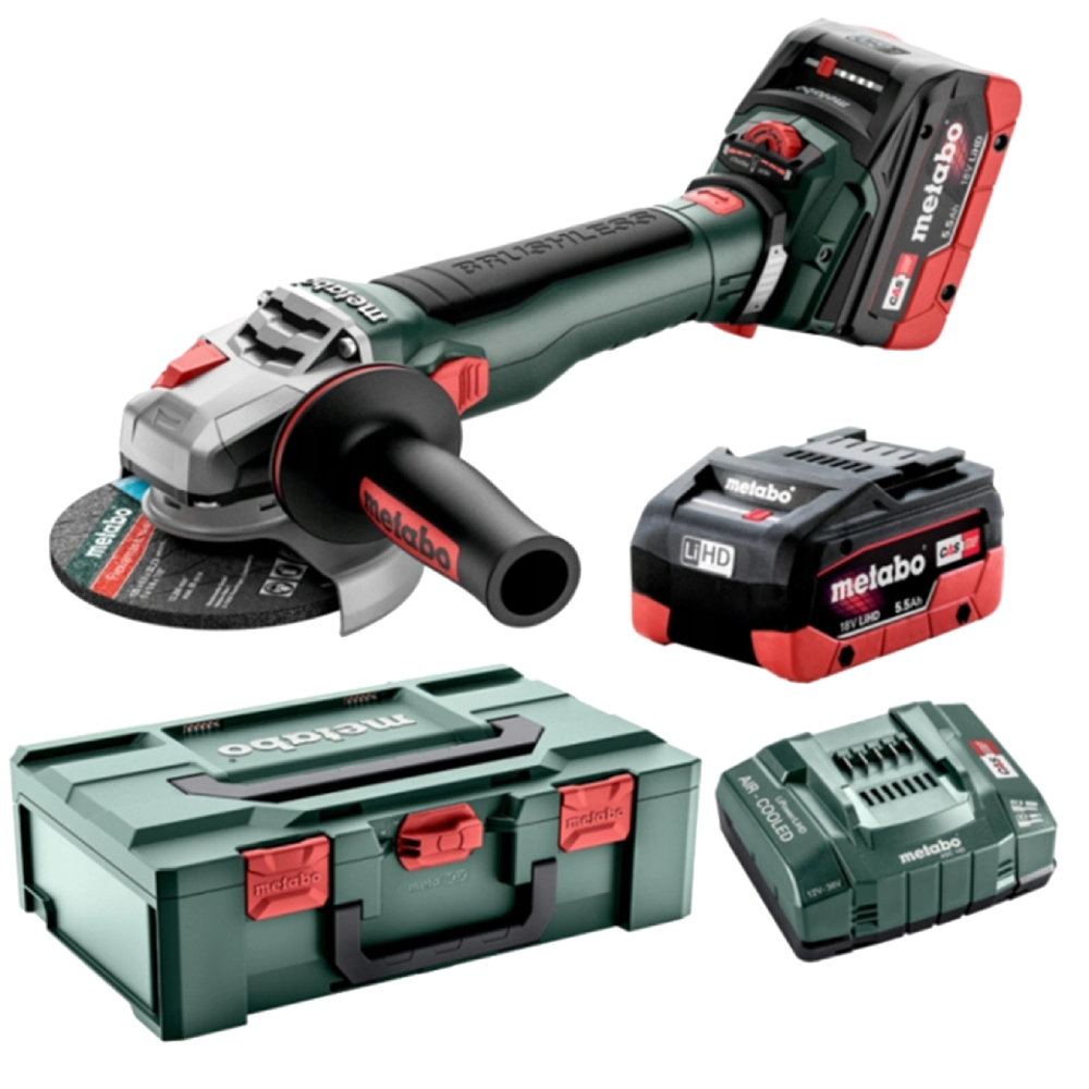 Акумуляторна кутова шліфувальна машина Metabo WVB 18 LT BL 11-125 Quick (613057660)