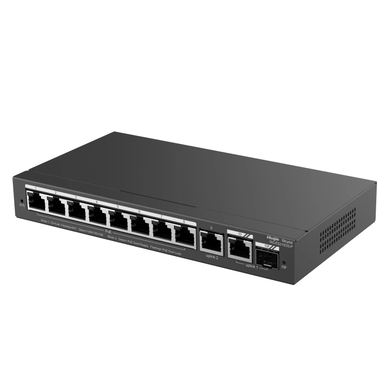 Комутатор 10 портів керований Ruijie RG-ES210GS-P PoE