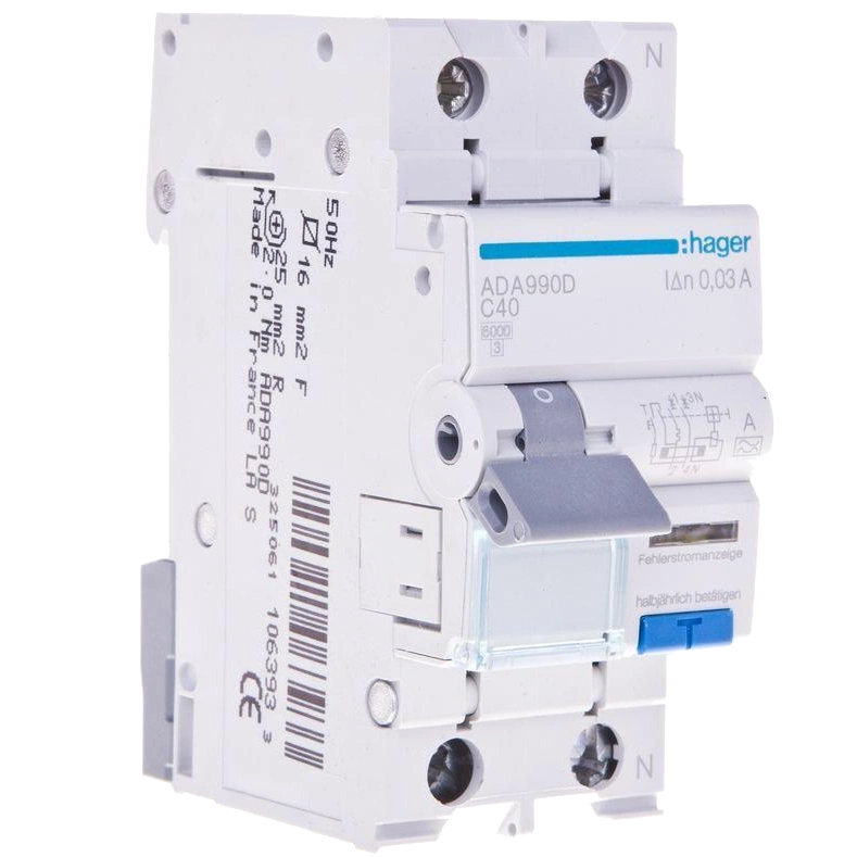 Дифавтомат 1P+N, 6kA, C-40A, 30mA, A