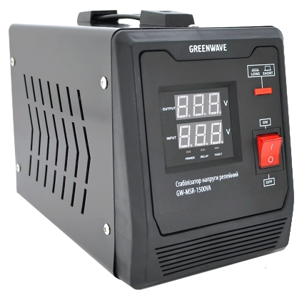 Стабілізатор напруги релейний 1xShuko, DC140-260V, AC220±8%, BOX