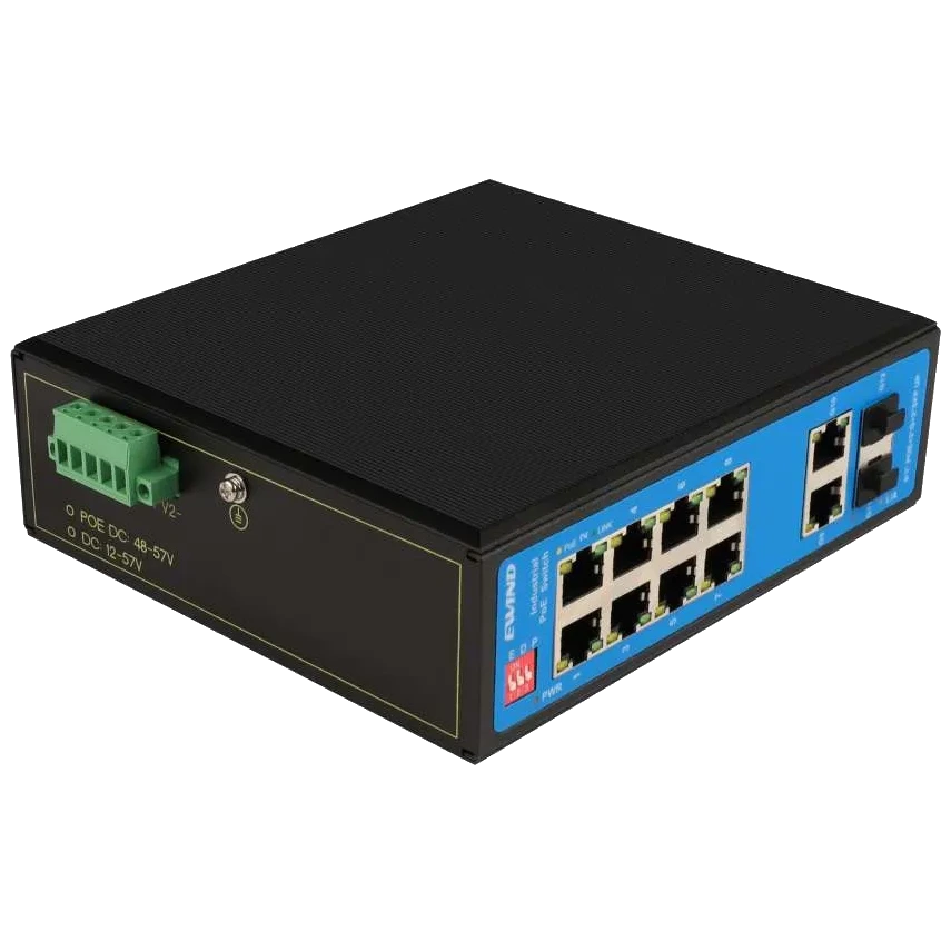 Комутатор 12 портів некерований Ewind EW-PIS1712-8FE PoE