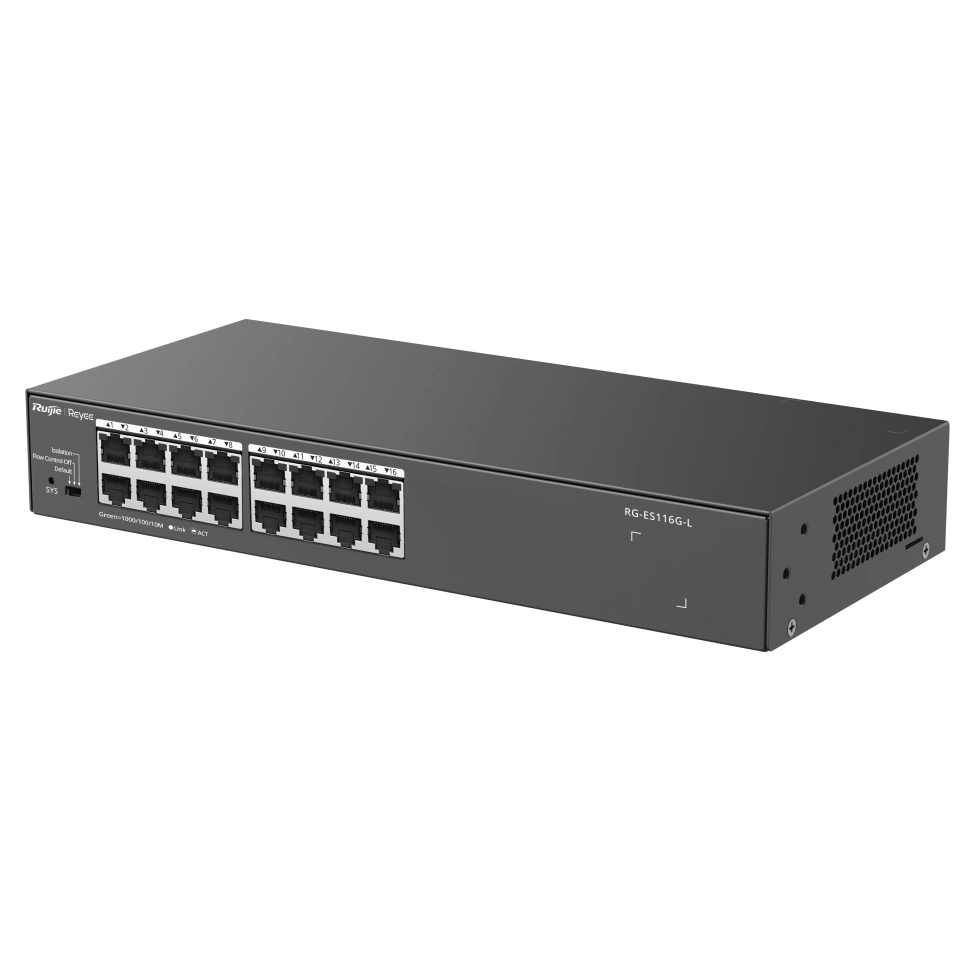Комутатор 16 портів некерований Ruijie Reyee RG-ES116G-L