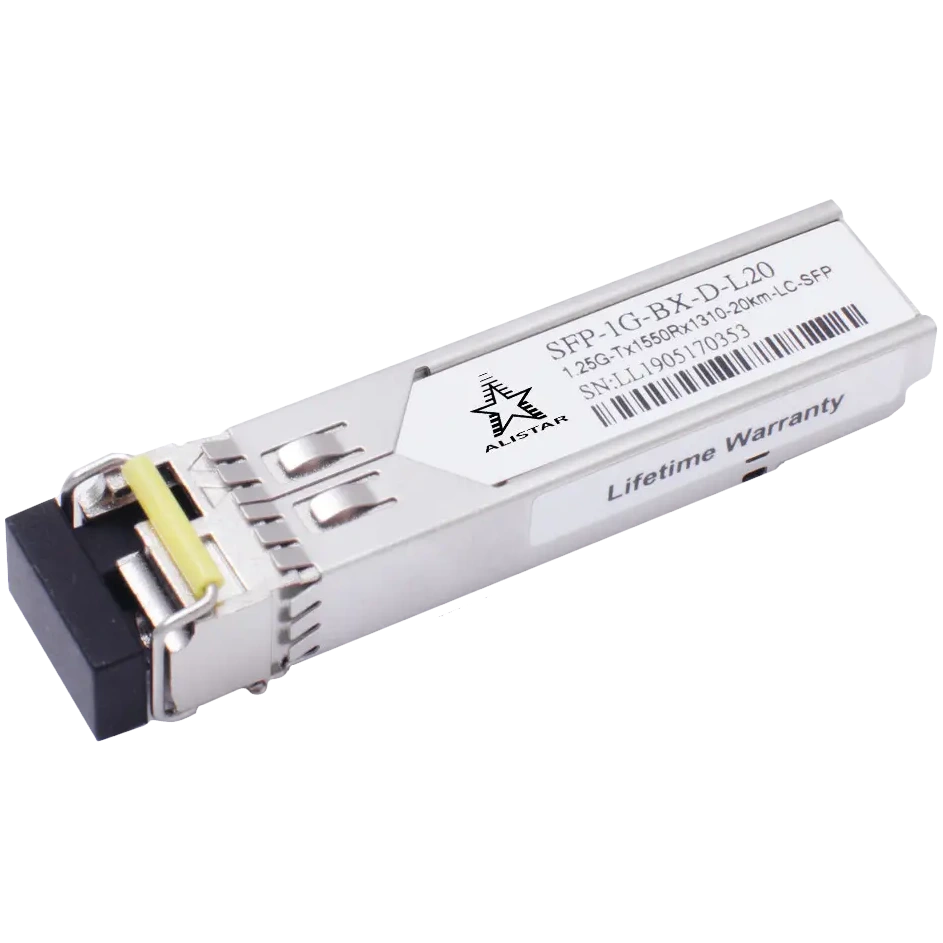 Модуль ALISTAR SFP-1G-BX-D-L20 SFP 1G 1SM WDM LC 20KM TX1550/RX1310nm DDM