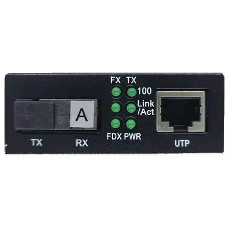 Медіаконвертор ALISTAR X3S 100M 10/100BASE-T RJ-45 - 100BASE-FX 1SM WDM SC 20KM TX1310/RX1550nm LFP