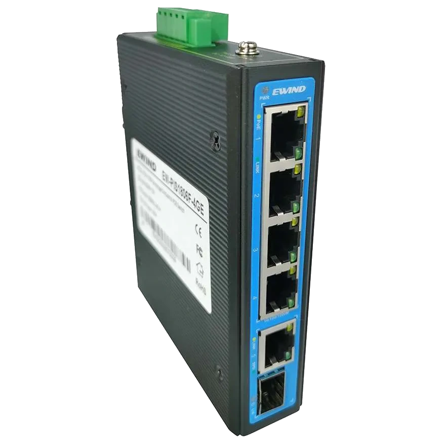Комутатор 6 портів некерований Ewind EW-PIS1806F-4GE PoE