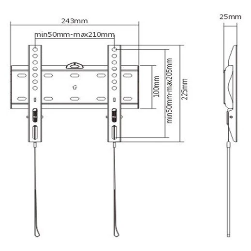 Кронштейн для телевізора Gembird WM-42F-01 23-42" 30 кг