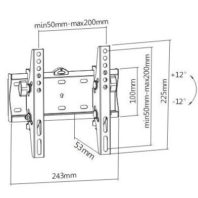 Кронштейн для телевізора Gembird WM-42T-02 23-42" 30 кг