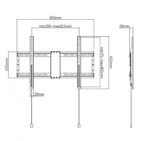 Кронштейн для телевізора Gembird WM-80F-01 37-80" 70 кг