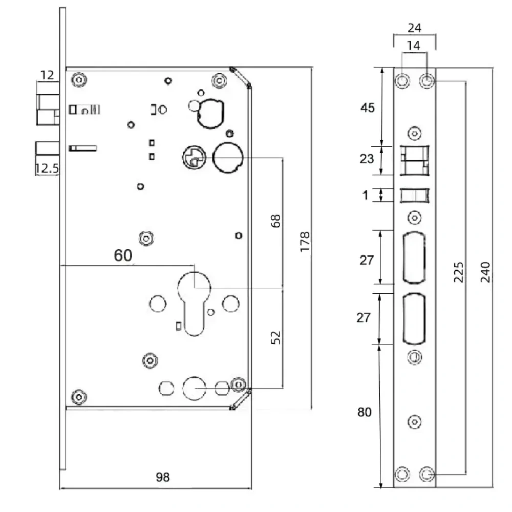 Біометричний замок SEVEN LOCK SL-7775BF black