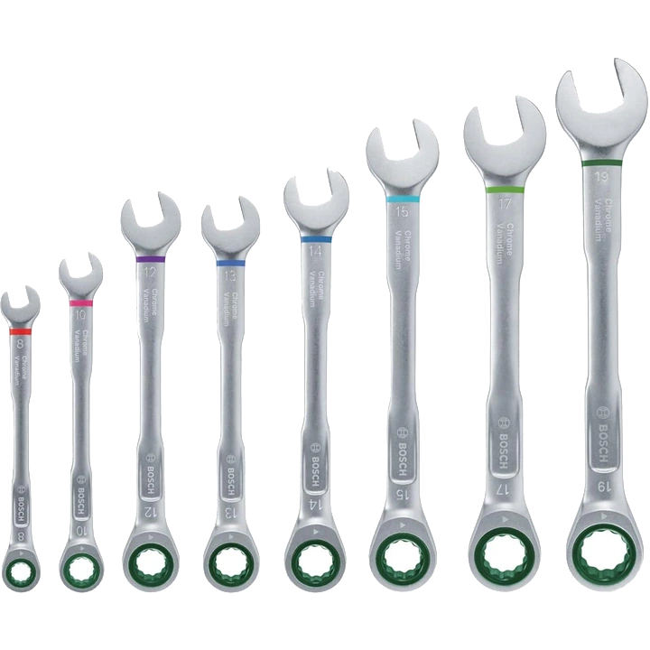 Набір ключів комбінованих Bosch (1600A027PS) з тріскачкою 8 шт
