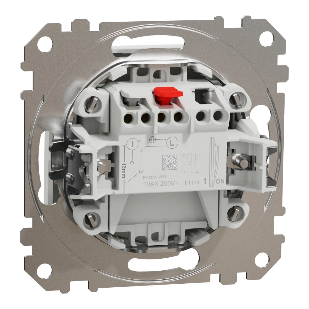 Вимикач Schneider Electric SDD111101 Sedna Design & Elements 1-клавішний алюміній