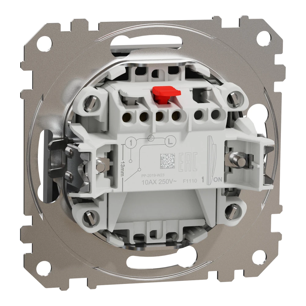 Вимикач Schneider Electric SDD113101 Sedna Design & Elements 1-клавішний алюміній
