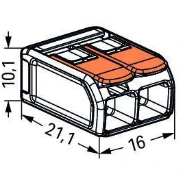 Клема Wago COMPACT 221-612 0,5-6 mm²