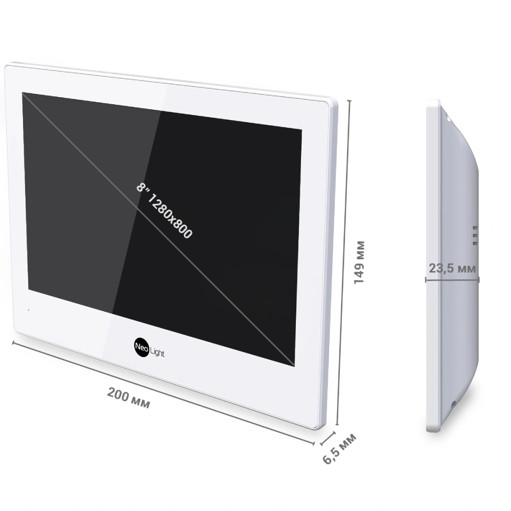 Комплект відеодомофону Neolight ALPHA Hybrid + PRIME FHD Silver з кутком