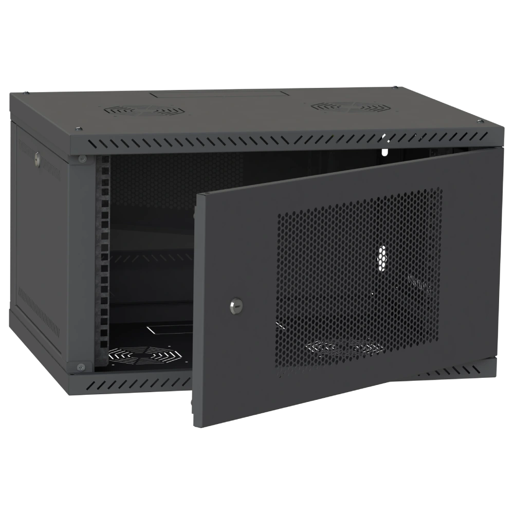 Шафа серверна IPCOM CH-6U 600x600 перфорація RAL9005