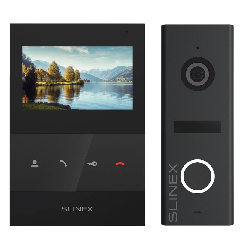 Комплект відеодомофону Slinex SQ-04 Black + ML-17HR Graphite