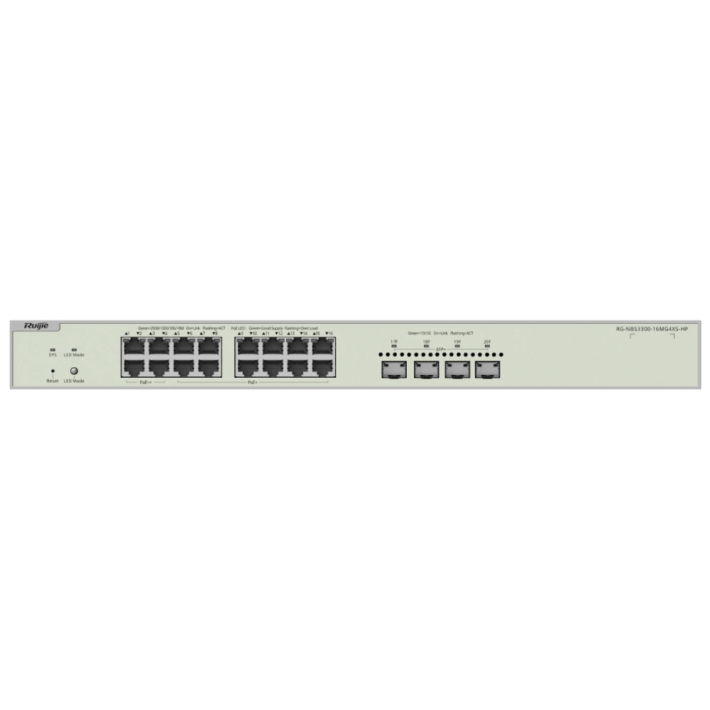 Комутатор 20 портів керований Ruijie RG-NBS3300-16MG4XS-HP PoE