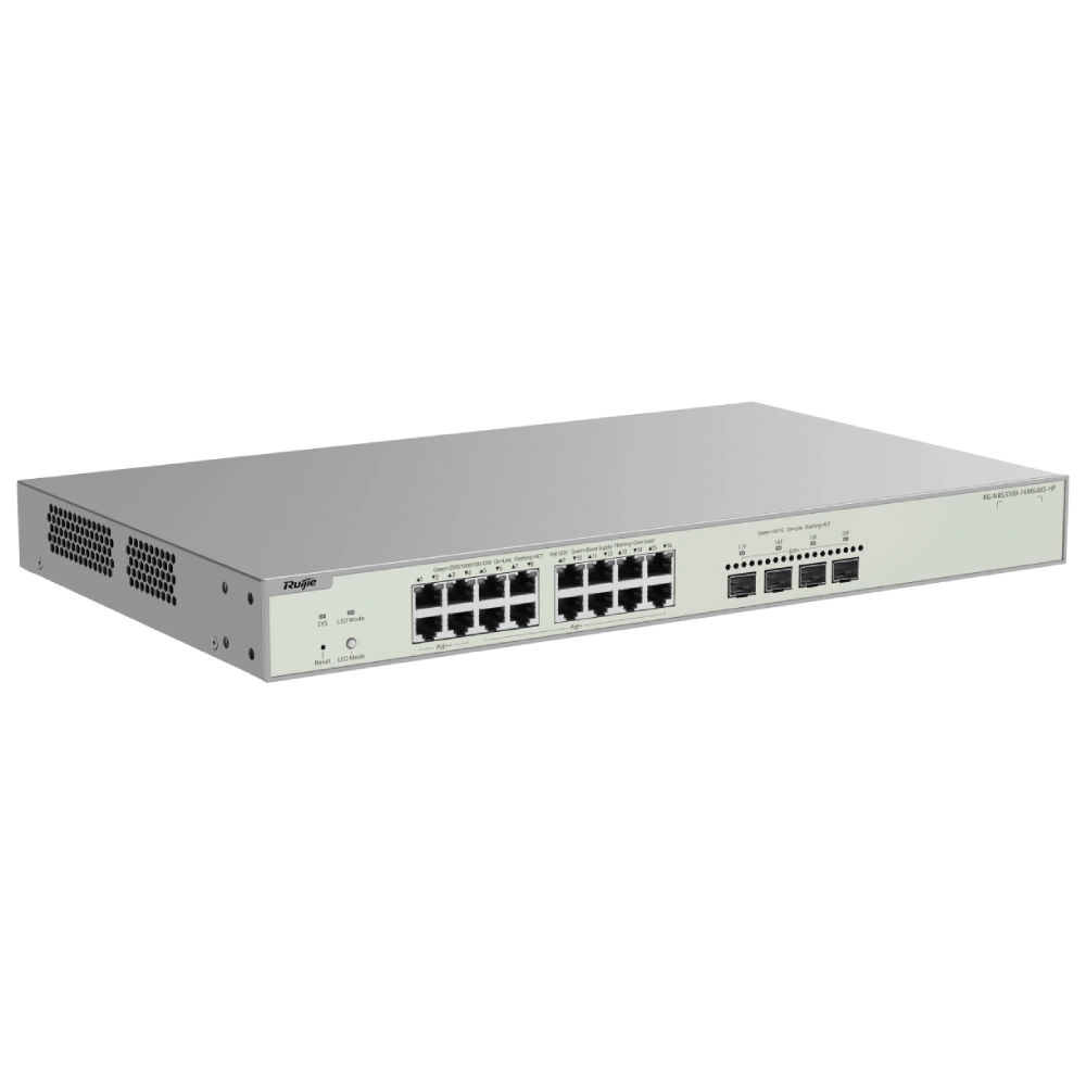 Комутатор 20 портів керований Ruijie RG-NBS3300-16MG4XS-HP PoE