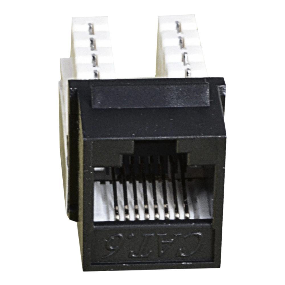 Модуль KeyStone RJ45 UTP, кат. 6, 110, Slim, W - 16.6 мм, чорний