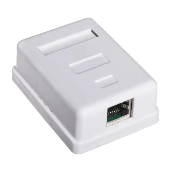 Розетка 1 порт екранована RJ45 STP біла