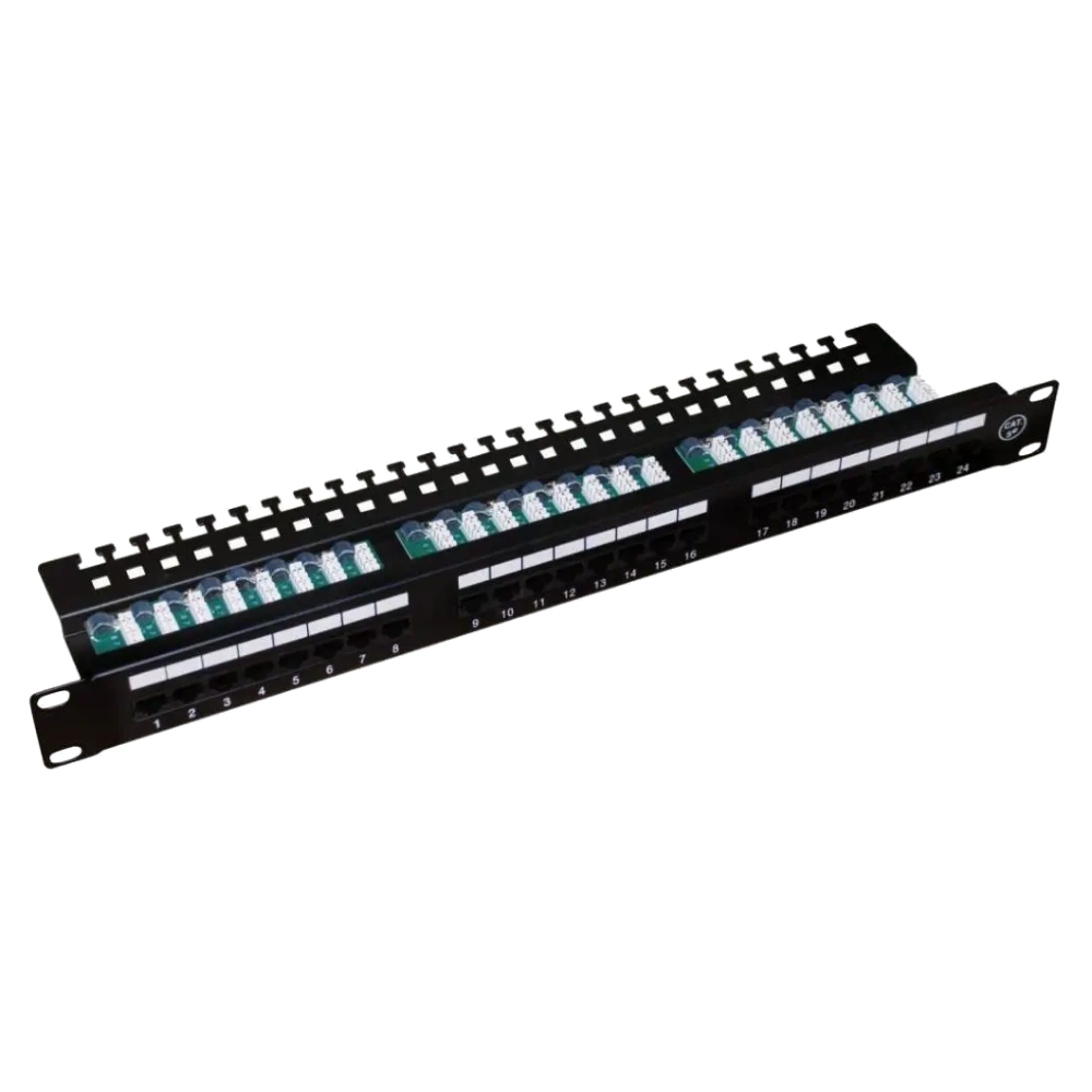 Патч-панель 24 порта 19" з менеджментом кабеля