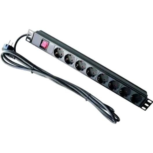 Фільтр 8 розеток + кабель 1,8м 19'' з вимикачем