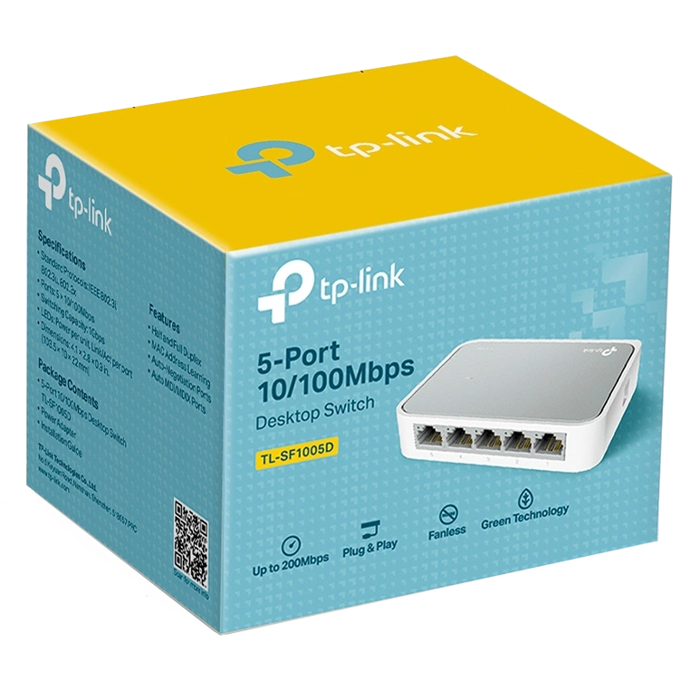 Комутатор 5 портів некерований TP-Link TL-SF1005D